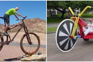 10 Potret sepeda berukuran nggak wajar, ada yang pakai ban jumbo