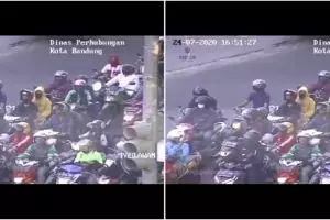 Viral video peringatan lucu bagi pelanggar lalu lintas di Bandung