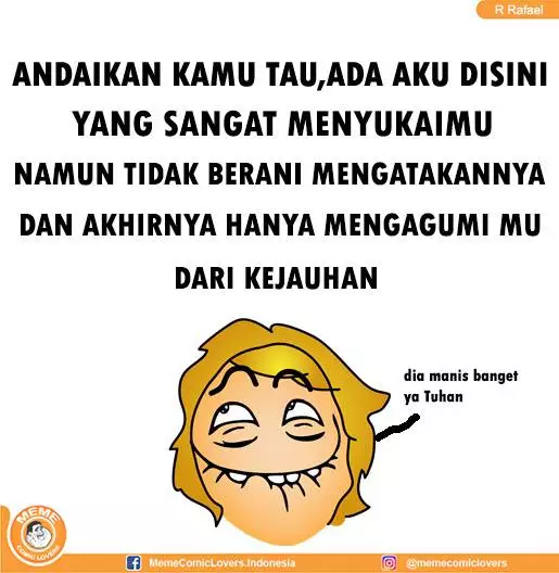 Meme orang kasmaran Berbagai sumber