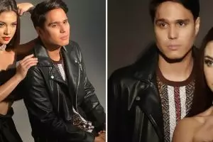 8 Gaya pemotretan Angela Gilsha dan Mischa Chandrawinata, serasi