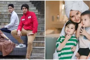 8 Seleb cantik ini anaknya cowok semua, jadi 'primadona' di rumah