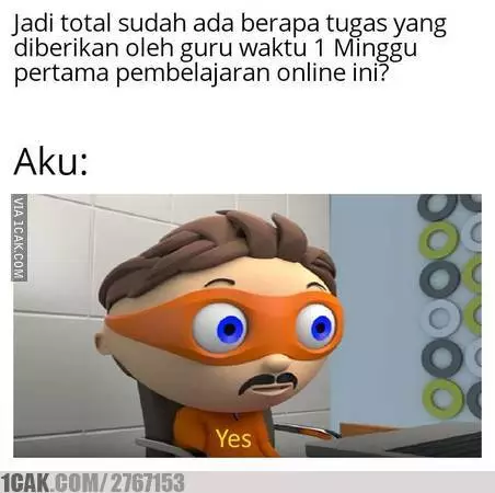 Meme lika-liku sekolah online berbagai sumber