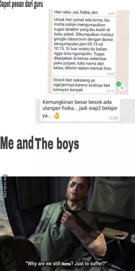 Meme lika-liku sekolah online berbagai sumber