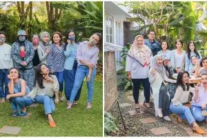 8 Momen arisan Rossa dan sahabat, kompak pakai outfit denim