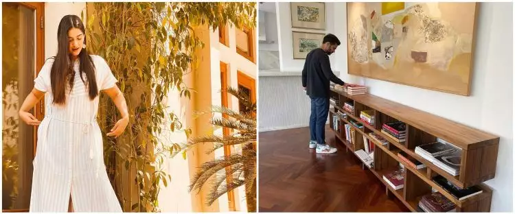 8 Penampakan rumah Sonam Kapoor, dilengkapi perpustakaan mini