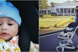 6 Momen Ridwan Kamil momong anak angkatnya di sela-sela kerja