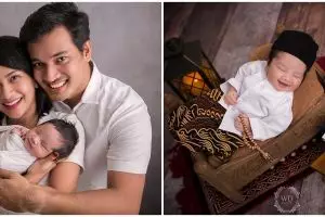 Gaya 5 anak seleb newborn pakai busana muslim, bikin auto gemas