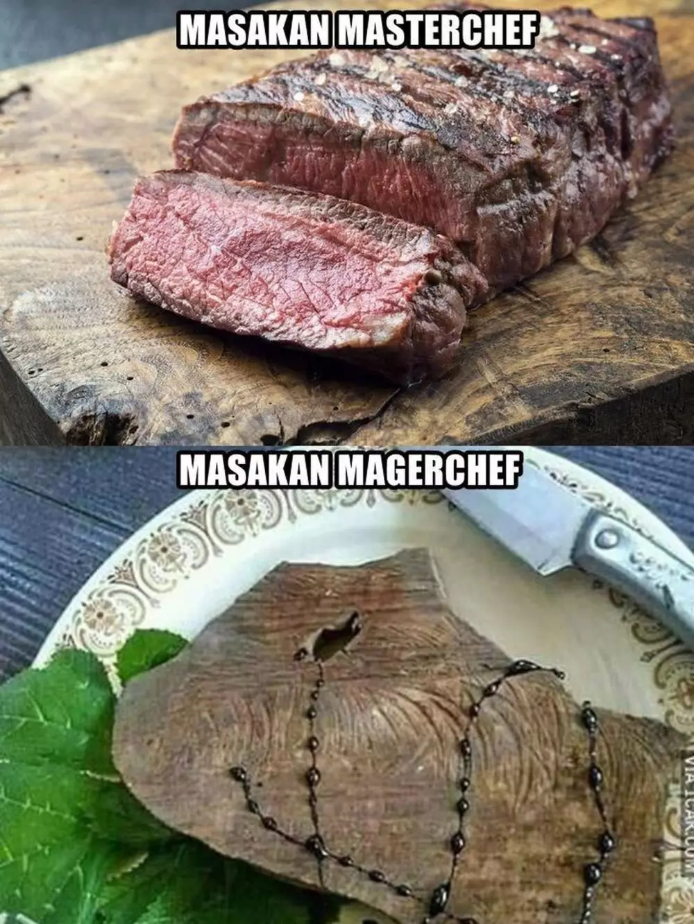 meme beda chef dan orang biasa berbagai sumber