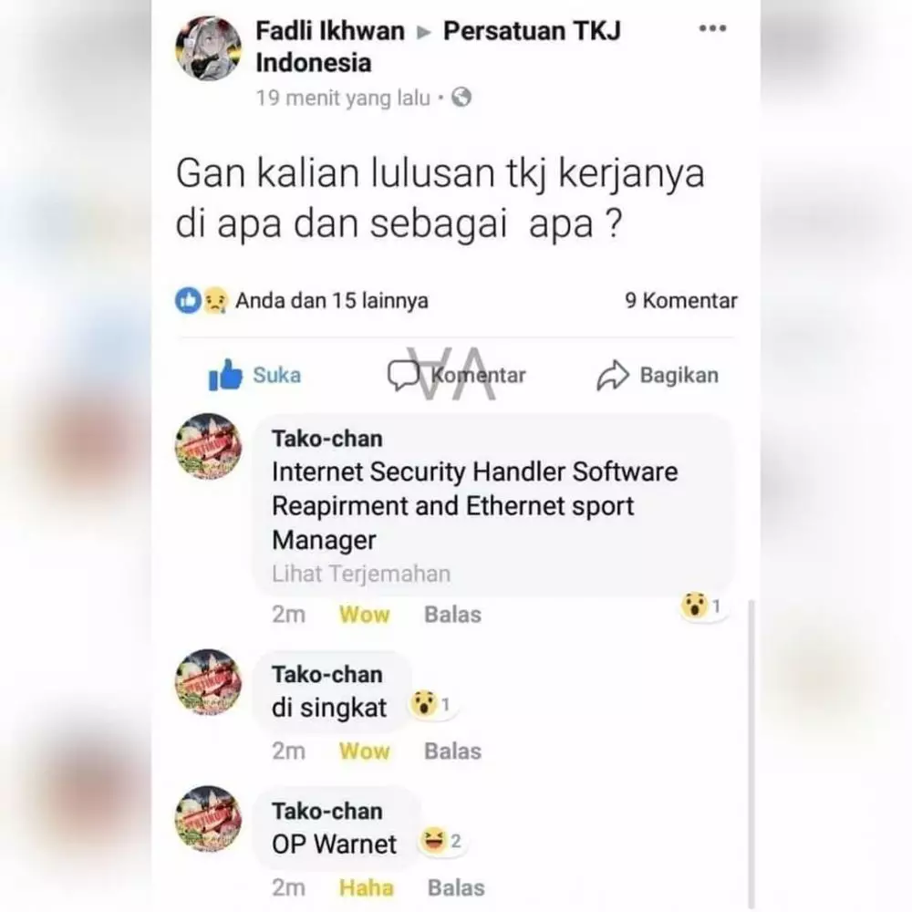 status fb pengalaman kerja © 2020 instagram.com