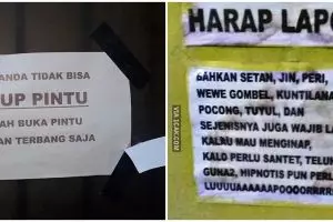 10 Peringatan lucu dari pemilik kos ini mengundang senyum tipis