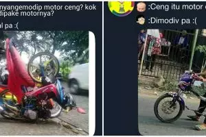 10 Meme lucu modifikasi motor ini endingnya malah bikin tepuk jidat