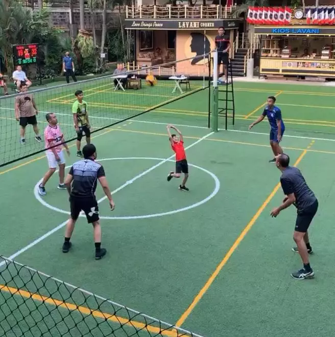 Airlangga main voli Instagram