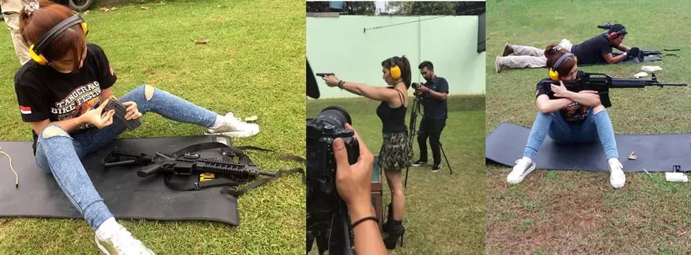 seleb cantik hobi menembak © 2020 Instagram