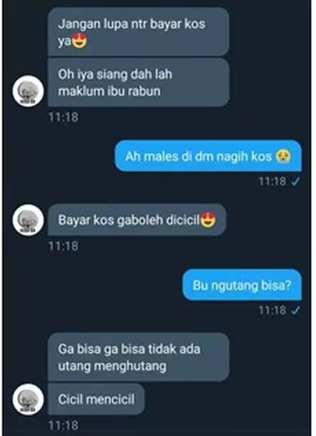 Chat ibu kos tagih uang bulanan berbagai sumber Chat ibu kos tagih uang bulanan berbagai sumber