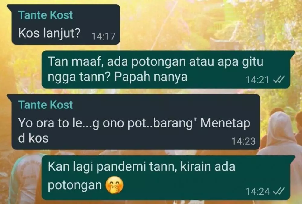 Chat ibu kos tagih uang bulanan berbagai sumber Chat ibu kos tagih uang bulanan berbagai sumber