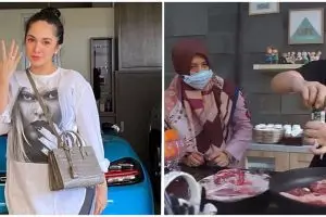 8 Momen arisan Ussy Sulistiawaty, masak sendiri meski hamil besar