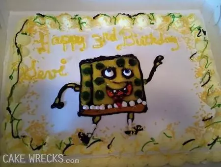 kue bertema SpongeBob cakewrecks.com kue bertema SpongeBob cakewrecks.com