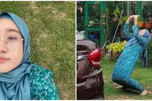 10 Pose lucu wanita saat foto ini totalitas banget