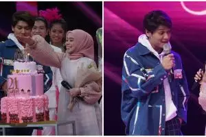 8 Momen Rizky Billar datang ke konser ultah Lesty Kejora, romantis