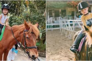 Potret seru 13 anak seleb saat naik kuda, gemesin abis