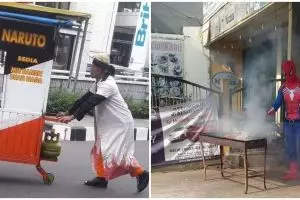 15 Potret lucu kostum pedagang ini kreatif abis