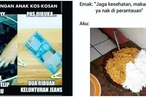 10 Meme lucu nasib anak kosan ini bikin senyum getir