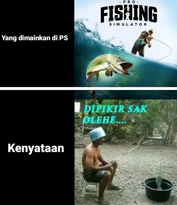 Meme beda PS dan kehidupan nyata Berbagai sumber