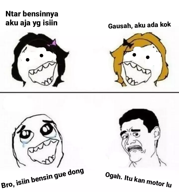 Beda gaya cewek cowok naik motor Berbagai sumber