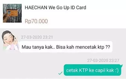 Chat pertanyaan customer olshop Instagram