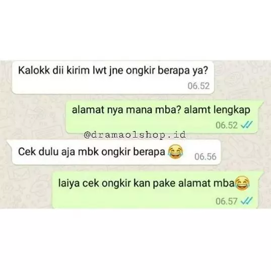 Chat pertanyaan customer olshop Instagram