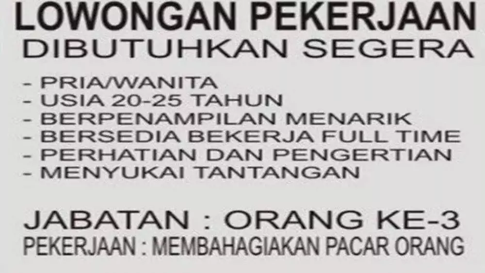 lowongan kerja absurd berbagai sumber lowongan kerja absurd berbagai sumber