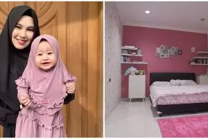 9 Potret kamar tidur empat anak Kartika Putri, desainnya elegan