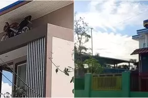 8 Potret kendaraan lagi parkir di atap rumah ini bikin gagal paham
