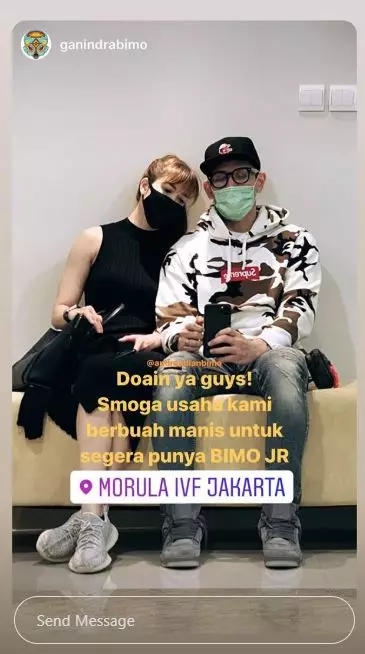 Momen Andrea Dian jalani program bayi tabung © 2020 Instagram