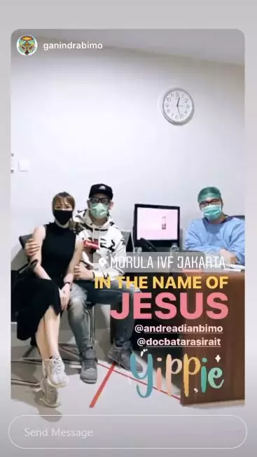 Momen Andrea Dian jalani program bayi tabung © 2020 Instagram