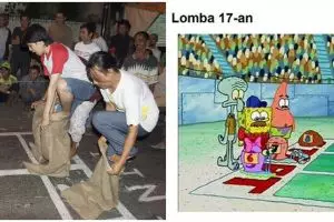 8 Cocoklogi adegan di kartun SpongeBob pas momen 17 Agustus-an