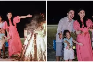 12 Momen liburan Ruben Onsu dan keluarga, camping di pinggir pantai