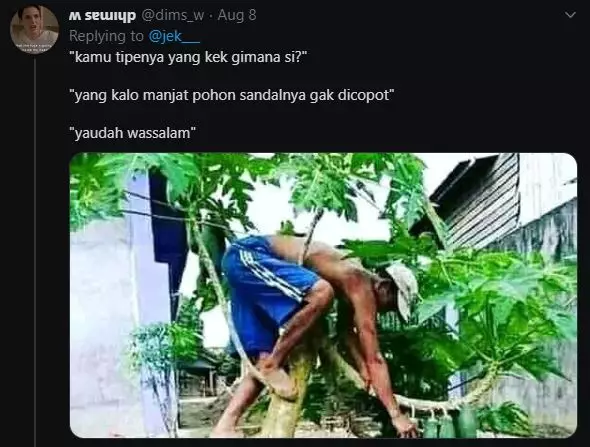 Tipe jodoh impian twitter