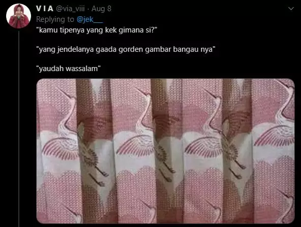 Tipe jodoh impian twitter