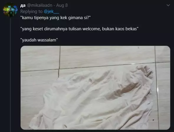 Tipe jodoh impian twitter