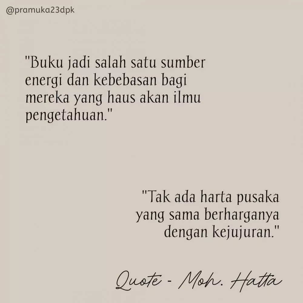 Kata-kata bung Hatta kehidupan berbagai sumber