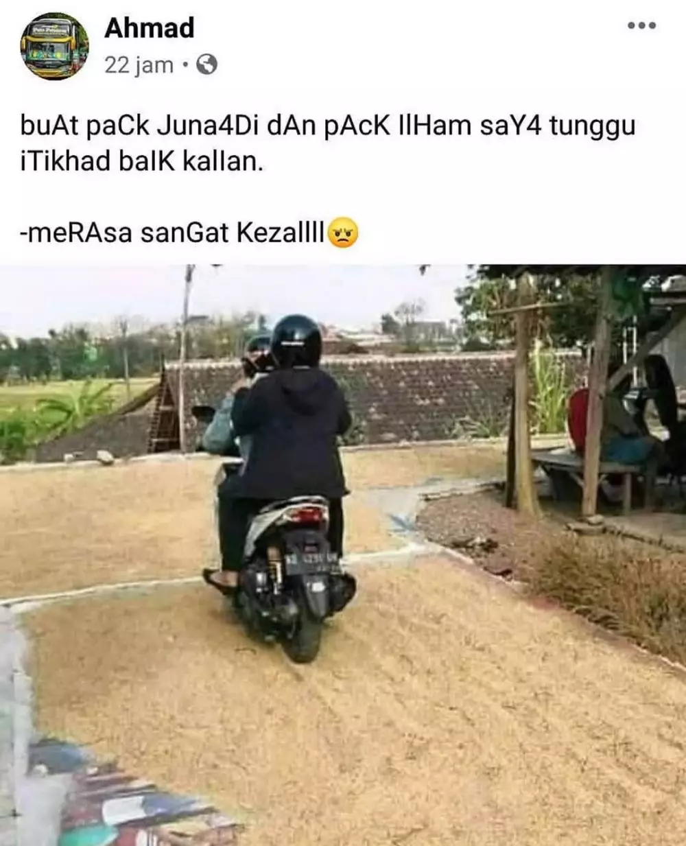 status lucu peringatan bapak-bapak © 2020 facebook.com