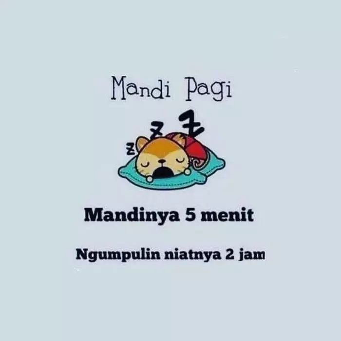 meme malas mandi berbagai sumber