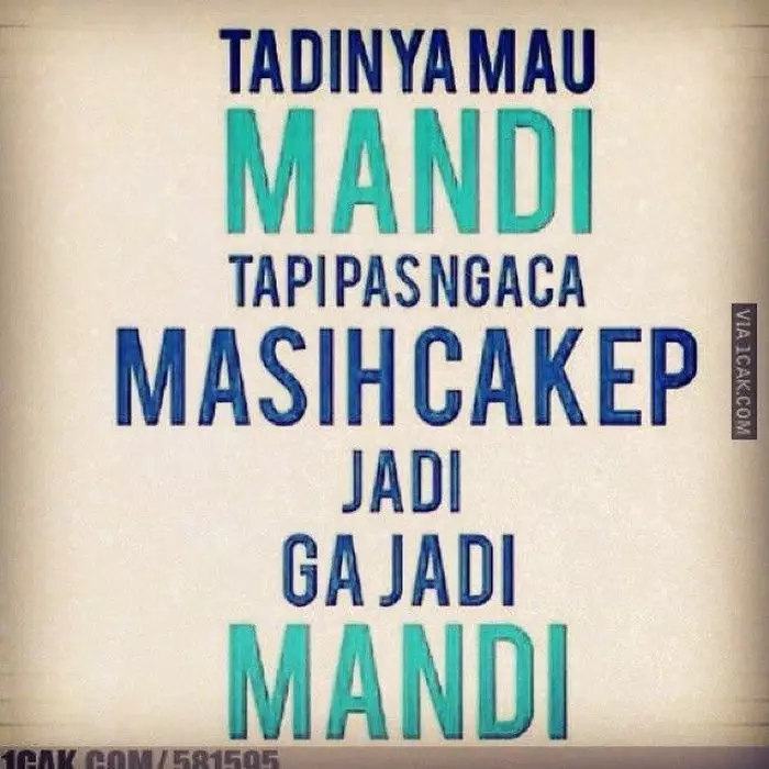 meme malas mandi berbagai sumber