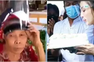 Belum terbiasa, 5 momen pakai face shield ini menggelitik