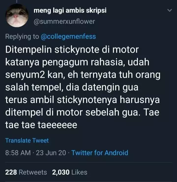 cuitan curhat parkir Twitter