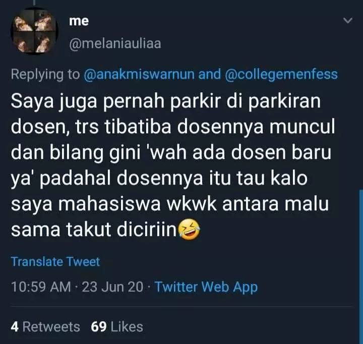 cuitan curhat parkir Twitter