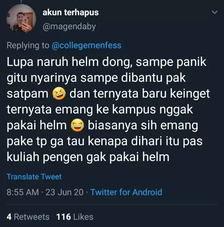 cuitan curhat parkir Twitter