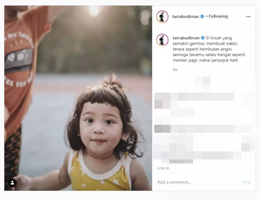8 Caption sayang Tarra Budiman © 2020 brilio.net