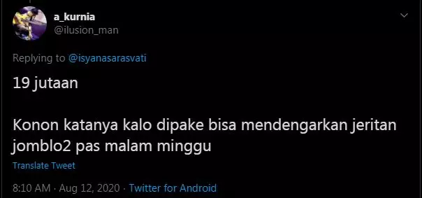 10 Cuitan lucu earphone Rp 19 juta Isyana Sarasvati istmewa